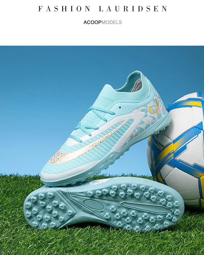 New Kid Match Boys Football Boots Sports Shoes Match Soccer Shoes Outdoor Sneakers Professional Non-Slip Comfortable Unisex