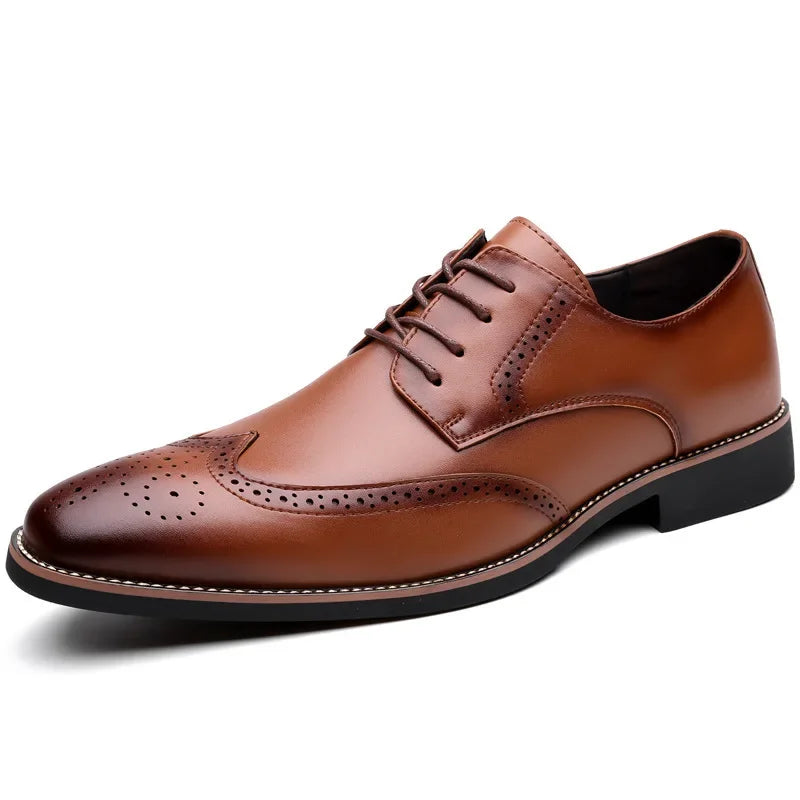 Men's Brogue Business Formal Leather Shoes