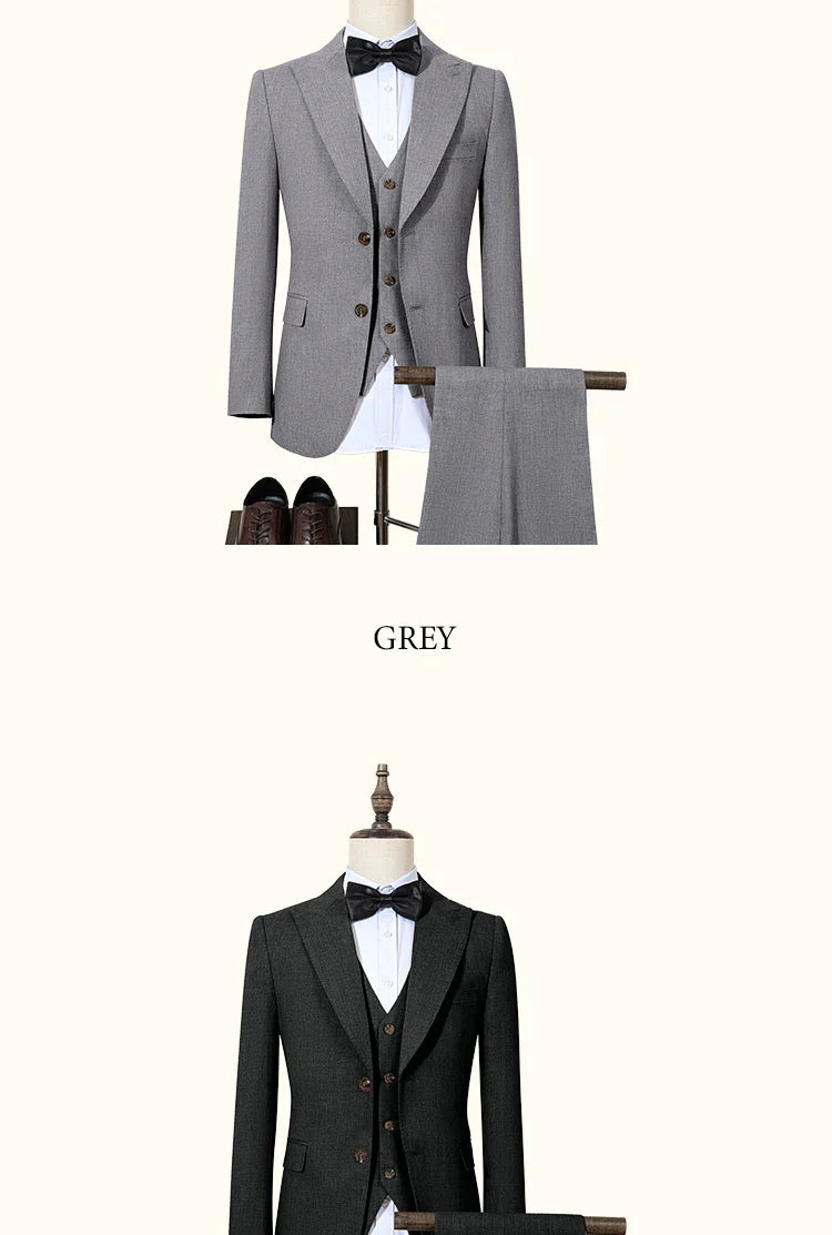 New 2 buttons on suit blue modern design mens office wear blazer coustime homme luxe Bead edge craftsmanship