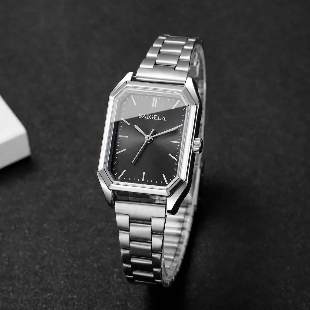 Fashion Rectangle Women Watches Simple Analog Quartz Wristwatch for Girls Clock Gift Reloj Mujer（Without Box）