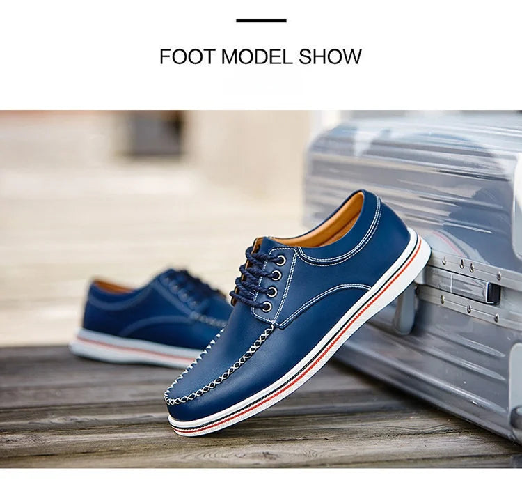 Men's casual business shoes flat shoes men's shoes handmade casual shoes British business people dress casual shoes plus size 47