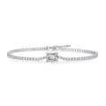 New In 1ct Emerald Cut Moissanite Diamond Bracelet for Women Wedding Fine Jewelry Real 925 Sterling Silver Link Bracelets