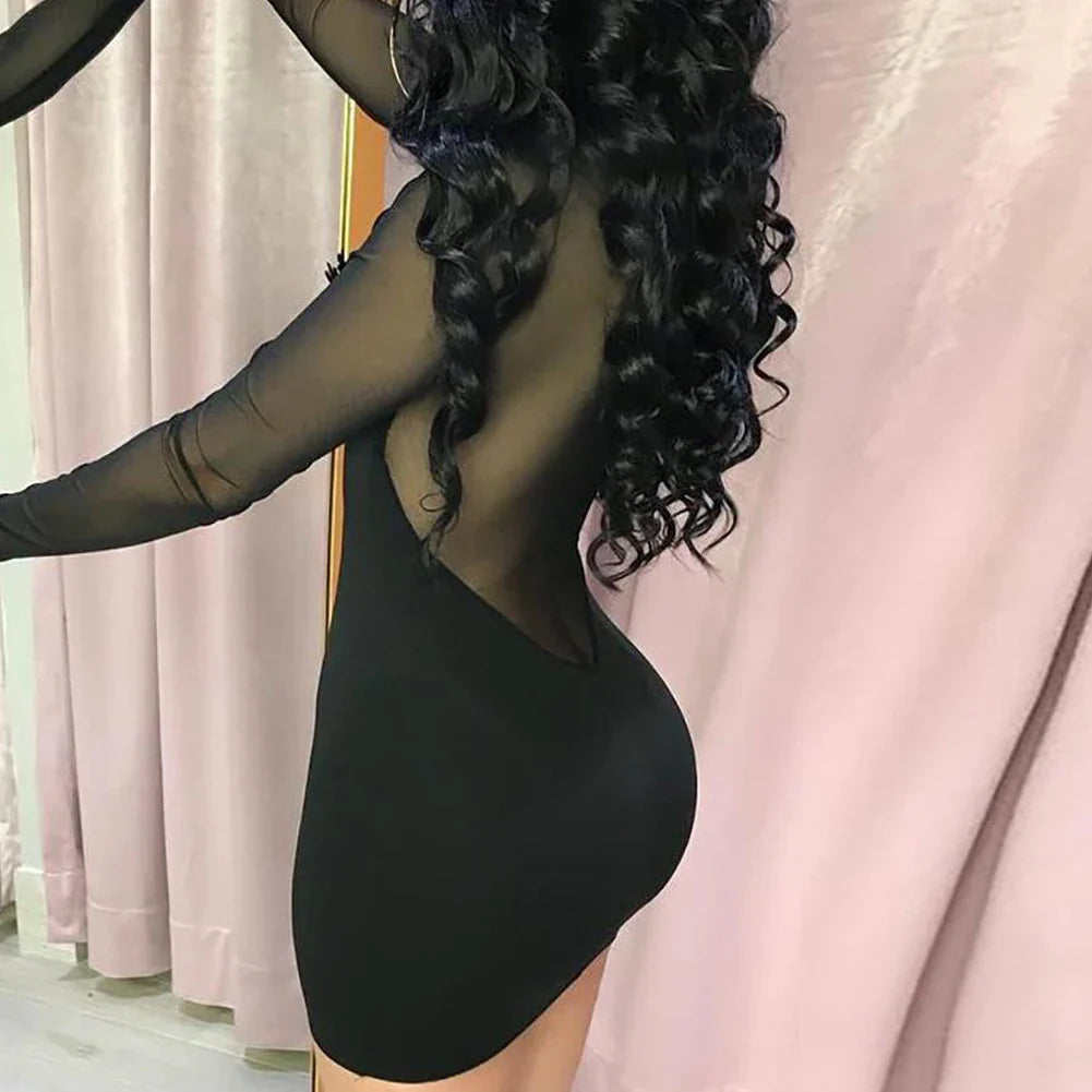 See Through Transparent Hollow Out Dress Women