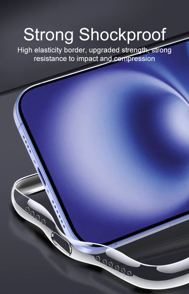 Ultra Thin Silicone Soft Case For iPhone 16 Pro Max Plus Crystal Clear Transparent Full Camera Cover Shell 16pro Promax 16plus