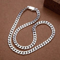 Solid S925 Sterling Silver Bracelet 7MM 8MM 10MM Punk Argent 925 Silver Jewelry Never Fade Men Jewelry Gifts Past Test