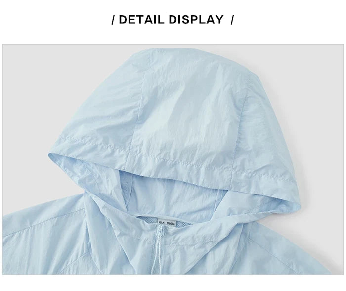 Jacket Men 2024 Summer New Coat Simple Solid Color Hooded Couple Wear Rotator Sleeve Light Sun Protective Clothing
