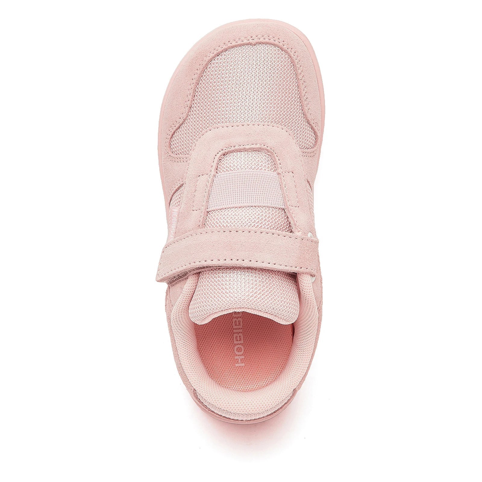 Kids Wide Toe Barefoot Shoes Little/Big/Kid Hook Loop Minimalist Sneakers Artificial Leather Mesh Lightweight Shoes