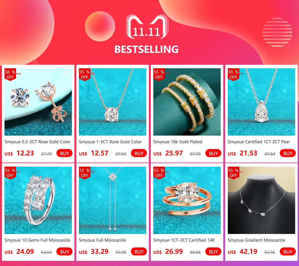 0.4cttw Marquise/round Cut Moissanite Necklace for Women D Color Luxury Pendant 925 Sterling Silver Jewelry Wholesale