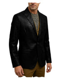 Vintage Men's Crocodile Embossed Leather Blazer Notch Lapel 1 Button Jacket Business Casual Formal Luxury Coat With Flap Pockets