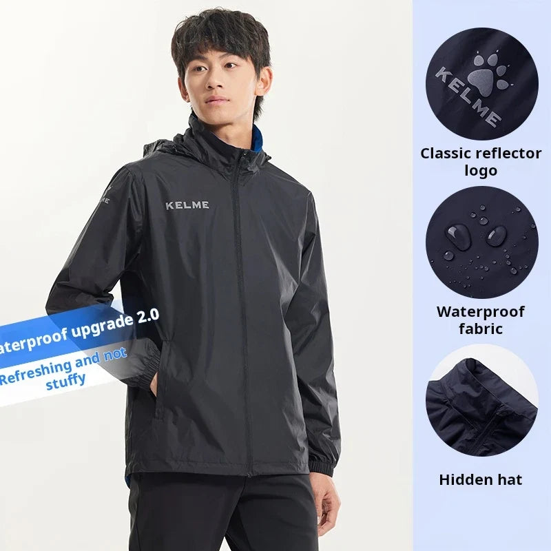 Sports Windbreaker Men's Summer Windproof Football Waterproof Running Outdoor Training Jacket Punch