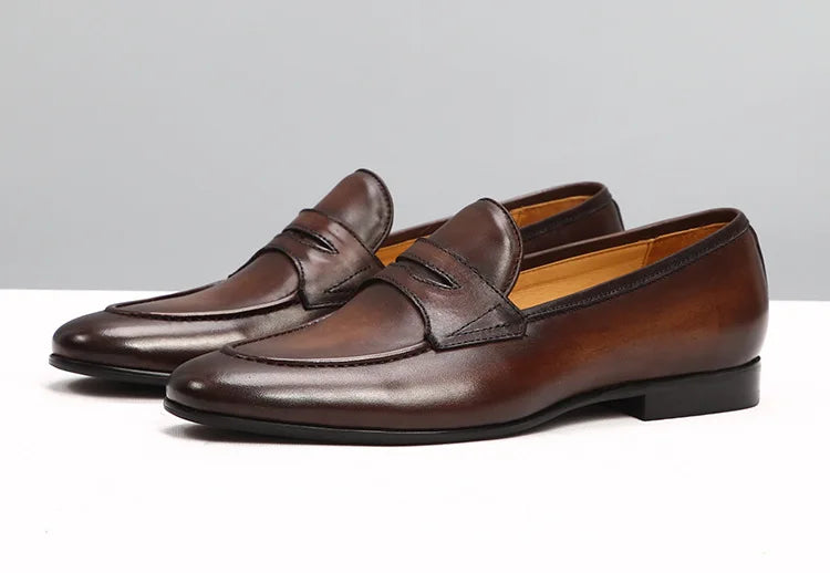 Italian Style Men's Loafers Tassel Genuine Suede Leather Comfortable Slip on Wedding Party Dress Shoes for Men Casual Shoes