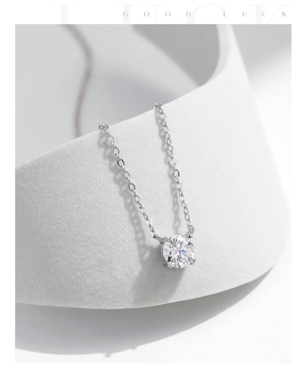 MODIAN Square & Round Halo Moissanite 925 Sterling Silver Pendant Necklace D Color VVS1 Lab Diamond Necklace For Women Jewelry
