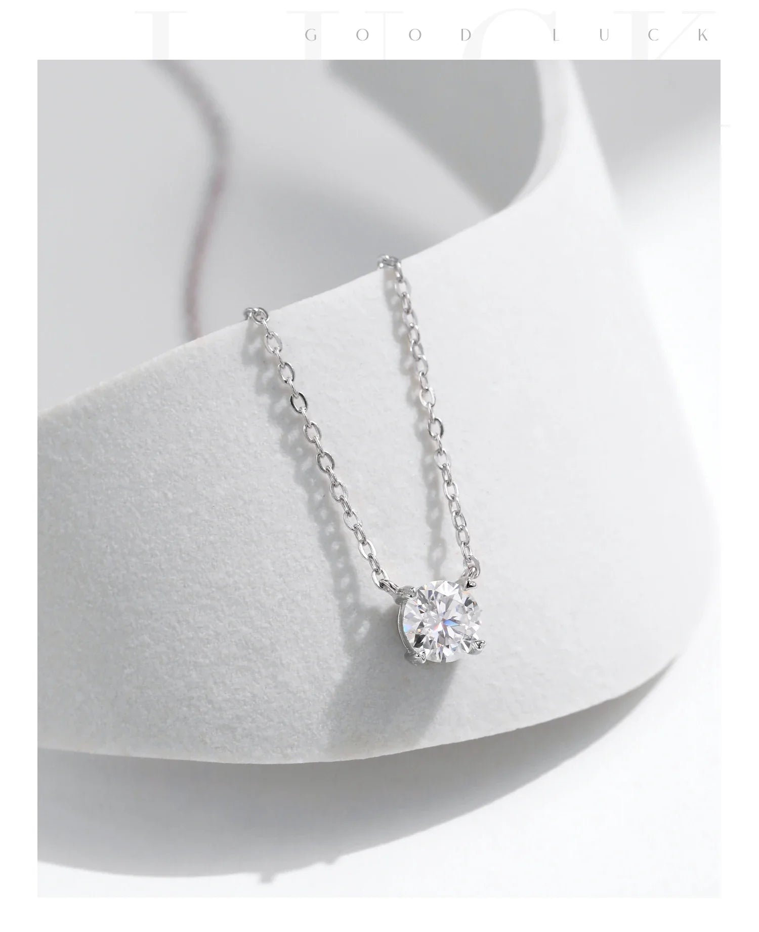 MODIAN Square & Round Halo Moissanite 925 Sterling Silver Pendant Necklace D Color VVS1 Lab Diamond Necklace For Women Jewelry