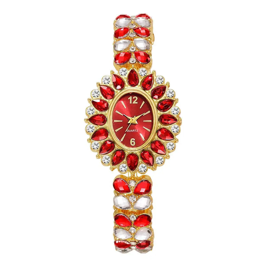 Fashion Women Watches Luxury Rhinestone Bracelet Strap Quartz Wristwatch Girls Clock Reloj Mujer