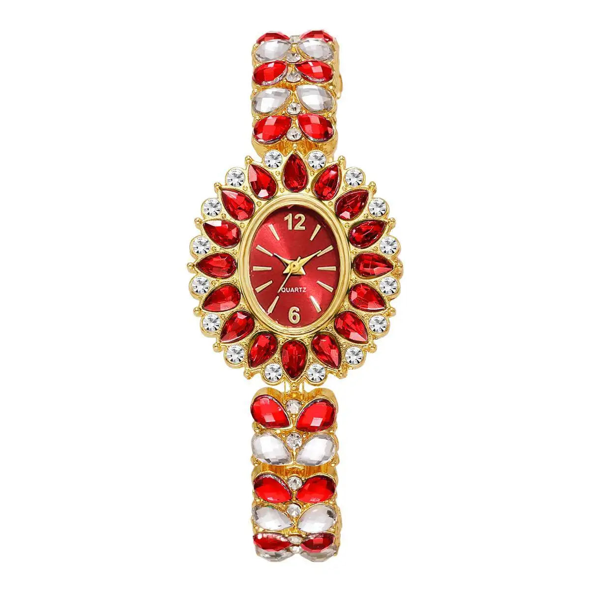 Fashion Women Watches Luxury Rhinestone Bracelet Strap Quartz Wristwatch Girls Clock Reloj Mujer