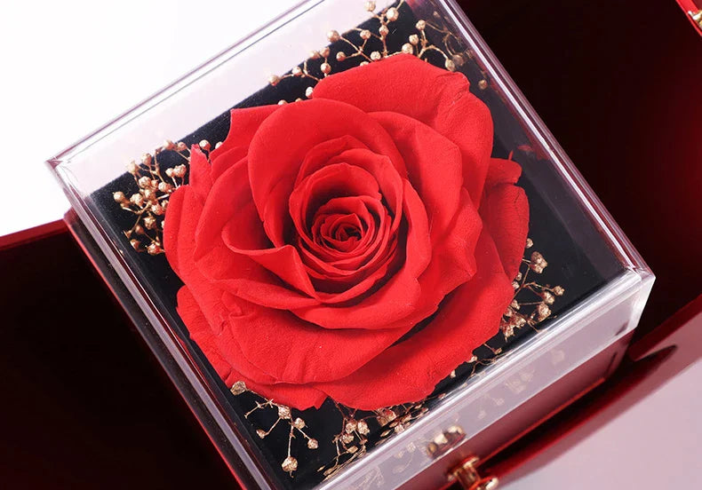 Luxury Red Zircon Pendant Necklace With Apple Gift Box Fashion Jewelry For Women Girlfriend 2023 New Romantic Christmas Gifts