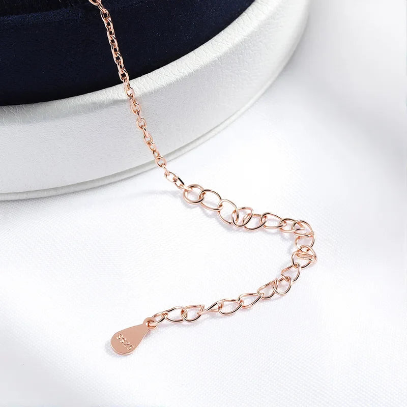 18K Plated Marquise Cut Moissanite Necklace Pendant for Women Girls Gift Lab Diamond Chain 925 Sterling Silver Jewelry