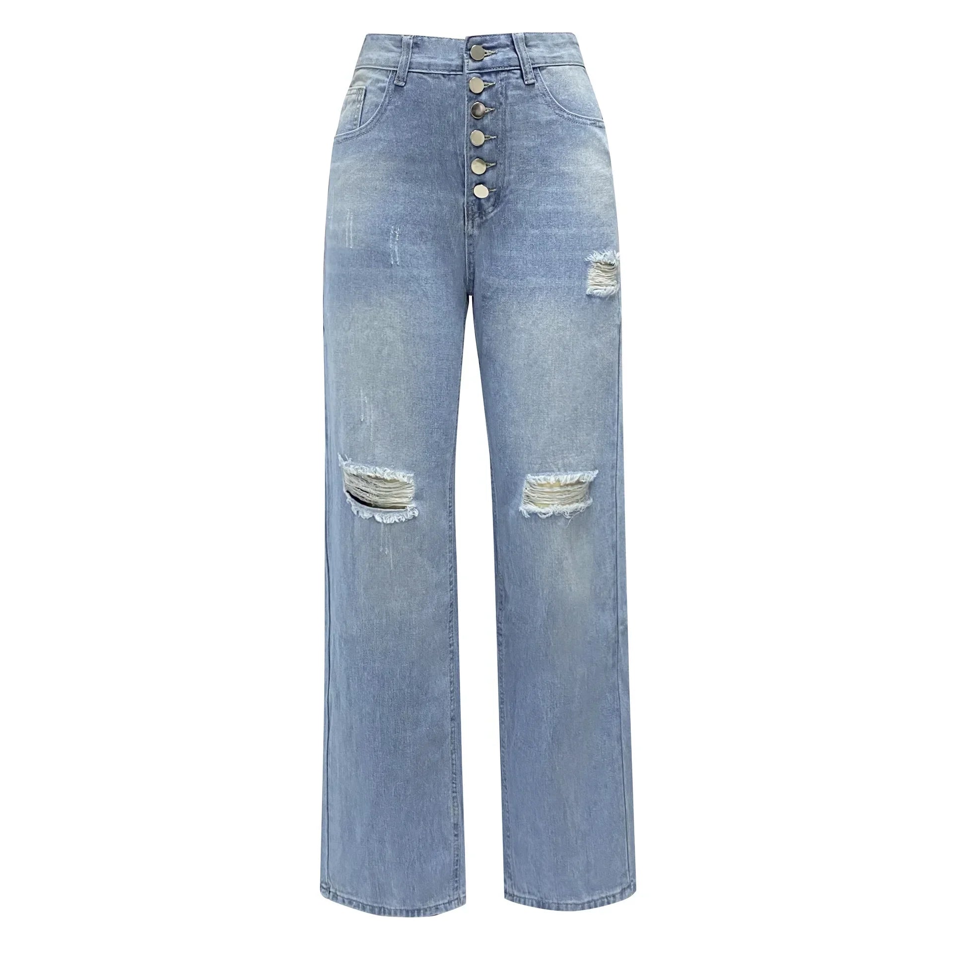 High Waist Mom Jeans Flare Pant