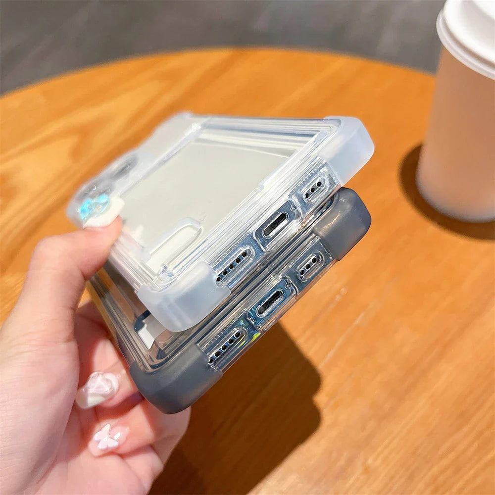 Card Holder Case For Samsung A54 5G Cases Samsung A53 A35 A33 A25 A05 A15 A12 S24 Ultra S23 FE S22 Plus Silicon Card Slot Cover