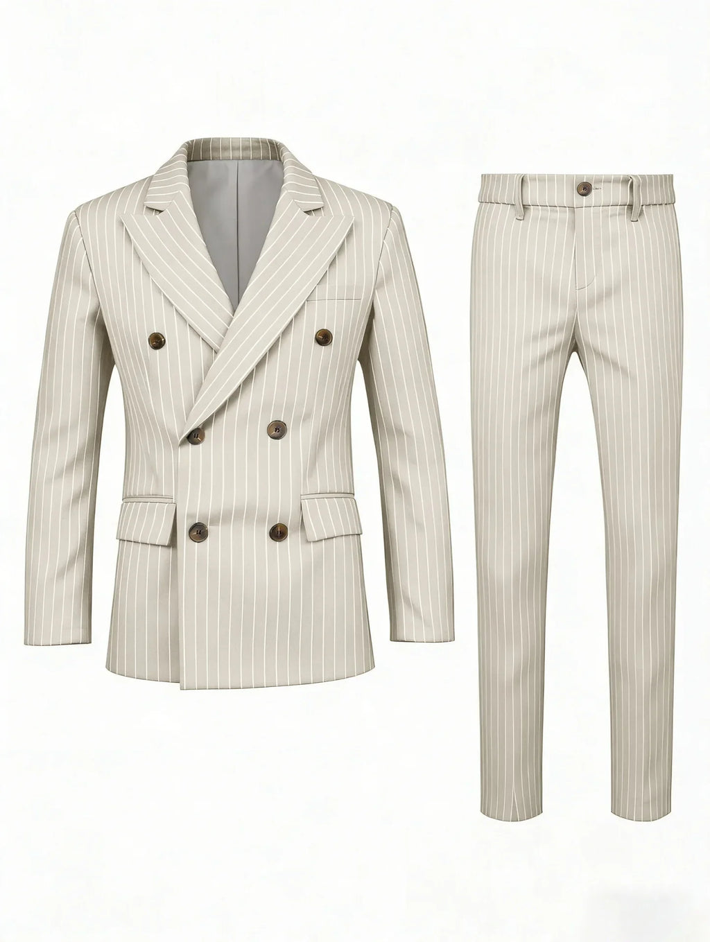 High-quality European and American Men's Clothing, Formal Suits with Stripes, Trousers for Business, Formal Dinners, Weddings