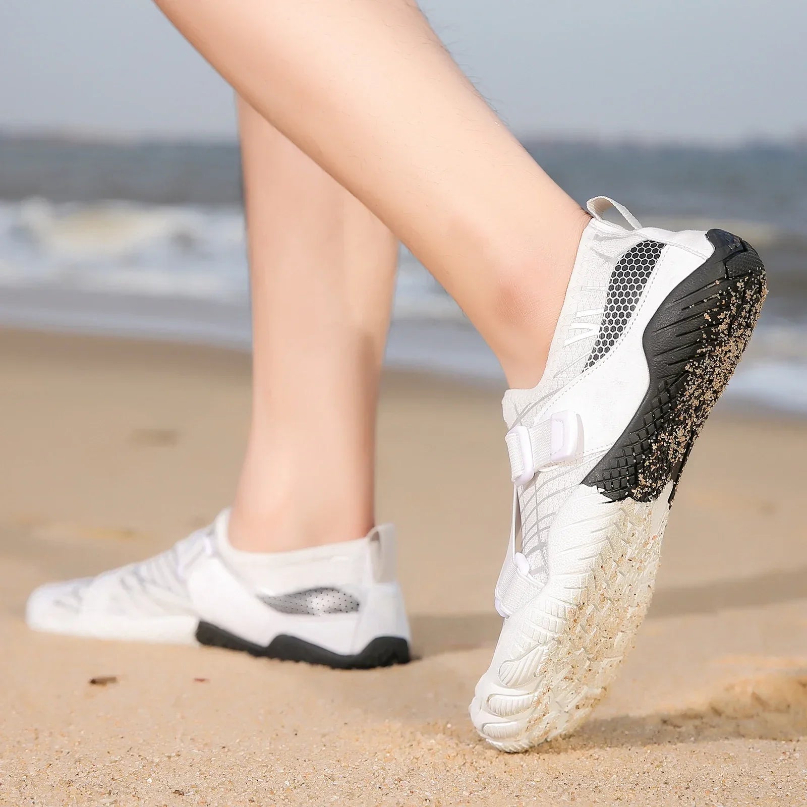 Men's Elastic Aqua Shoes Breathable Women Outdoor Wading Sneakers Quick Dry Water Shoes for Diving Swimming