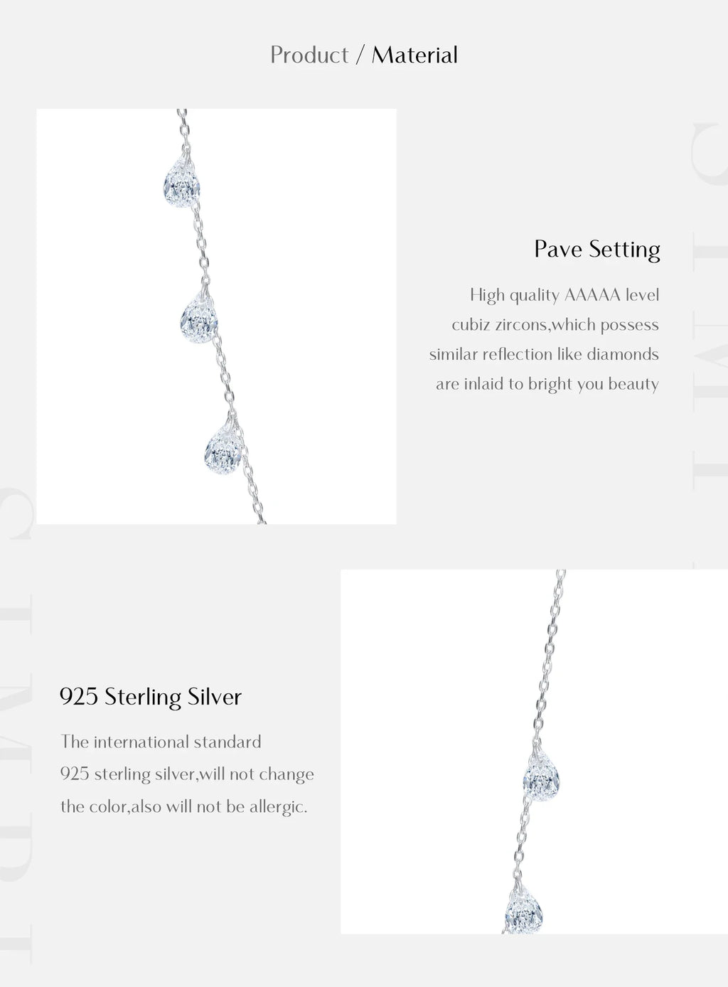 925 Sterling Silver Stackable Clavicle Chokers Necklace Sparkling Zircon Neck Chain for Women Fine Jewelry
