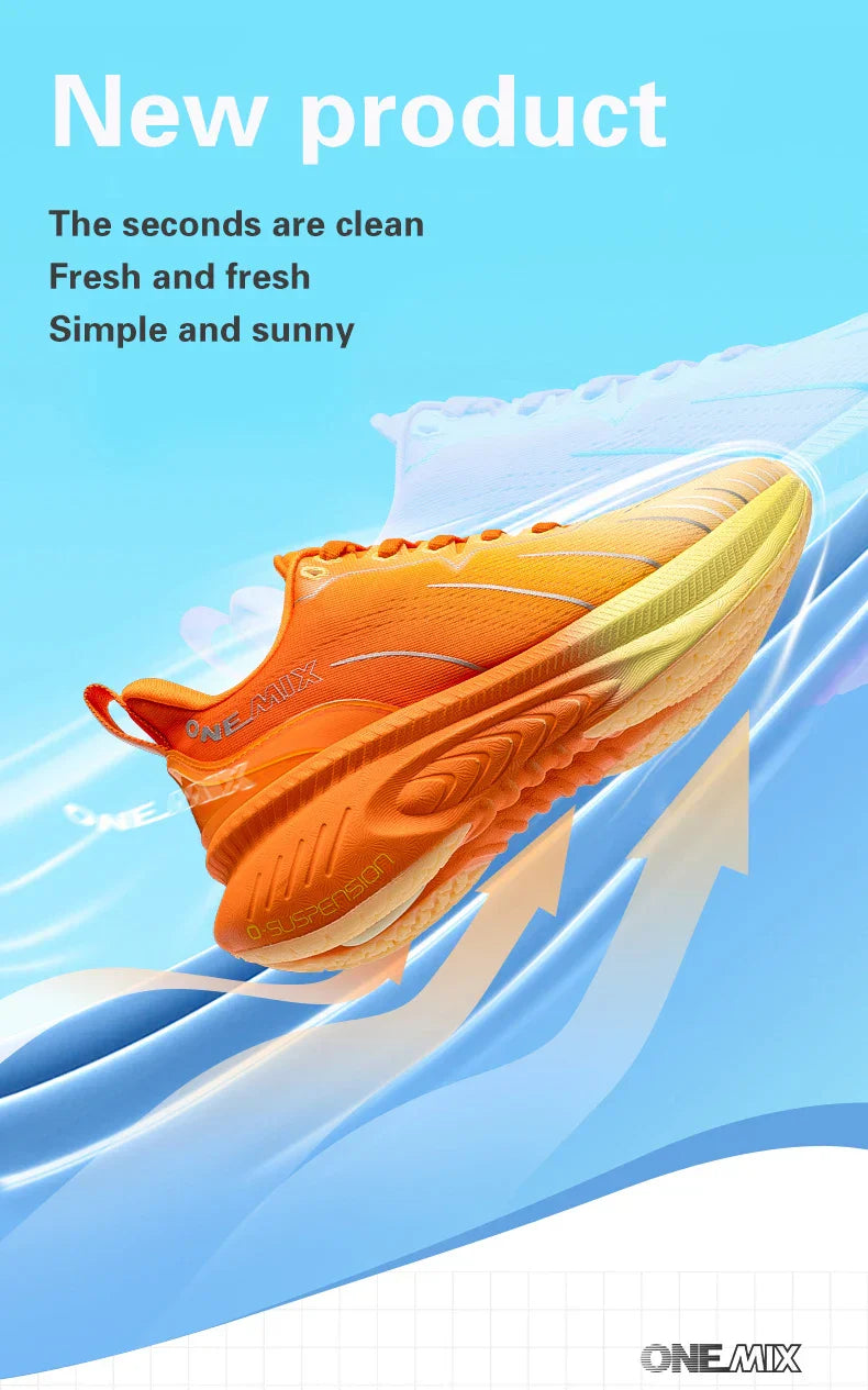 New Cushioning Running Shoes For Men Suitable Heavy Runners Lace Up Sports Women Non-slip Outdoor Athletic Male Sneakers