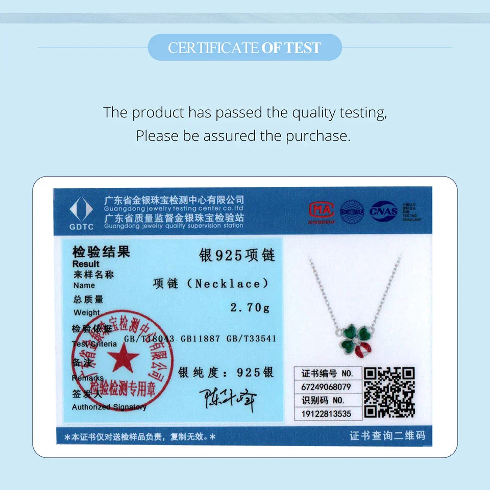 925 Sterling Silver Four-leaf Clover Ladybug Necklace for Women - Lucky Jewelry Gifts Fashion Birthday Graduation Gift