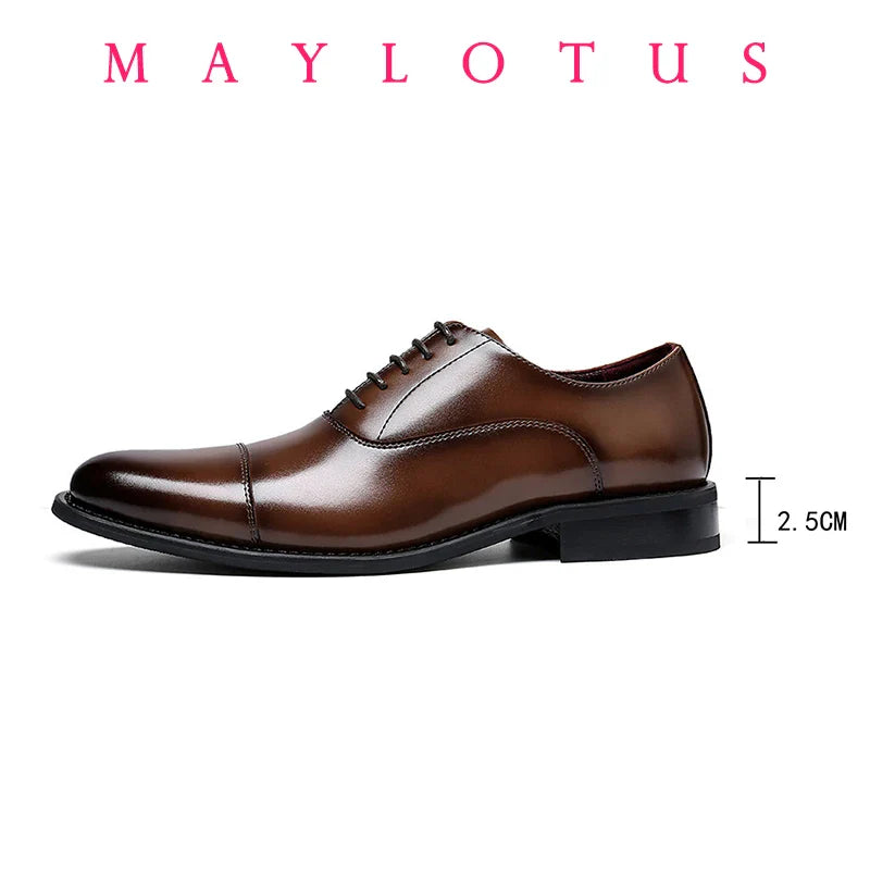 High Quality Height Increase Oxford Dress Shoes Men Genuine Cow Leather Suit Shoes Lift Brogues Wedding Formal Elevator Shoes