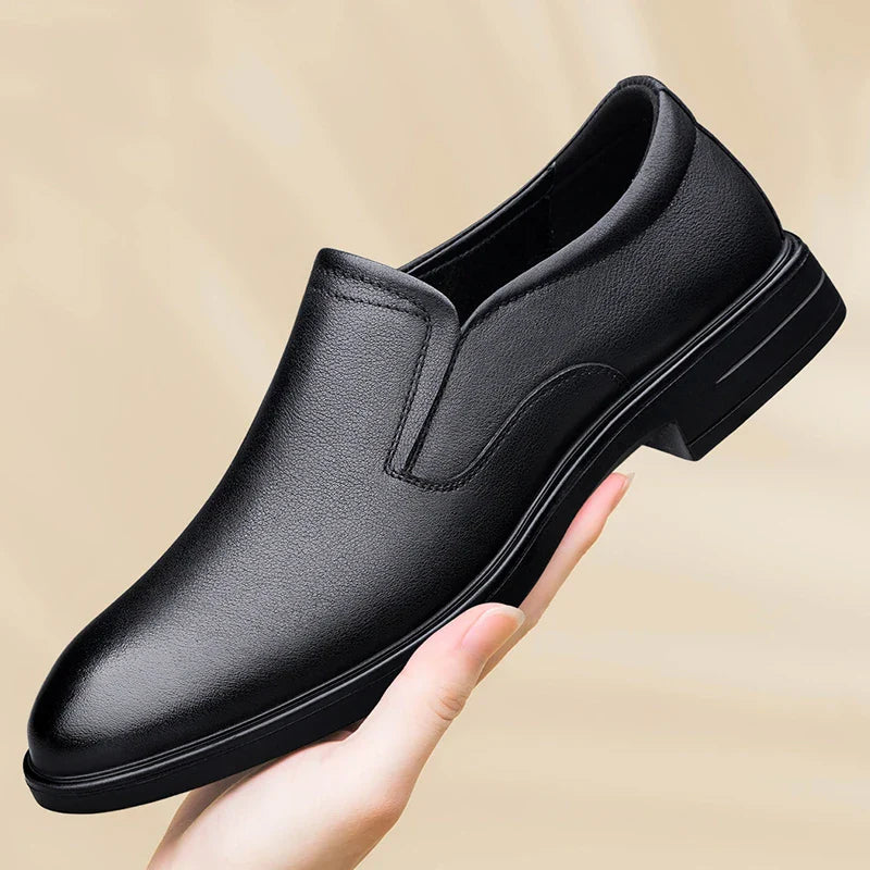 Classic Men's Genuine Leather Loafers Slip-On Flats Business Formal Dress Shoes for Wedding Party Casual Shoes Driving Footwear