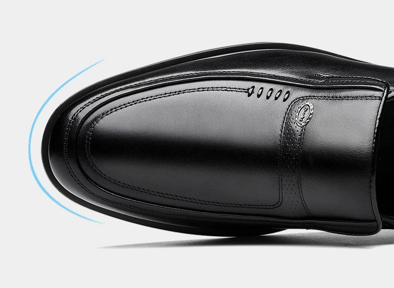 Cow Leather Men's Business Casual Shoes 2026 Spring Autumn Non Slip Dress Shoes Male Fashion Designer Loafers for Man