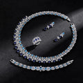 2025 New 4-piece Ring Cubic Zirconia Bridal Wedding Jewelry Set, Dubai Nigeria Crystal Wedding Jewelry Set