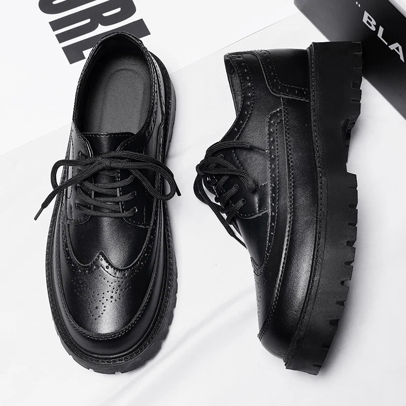 Men's Oxford Shoes Black Groom Wedding Shoes Men's Formal Leather Shoes Classic Business Formal Men's Prom Shoe