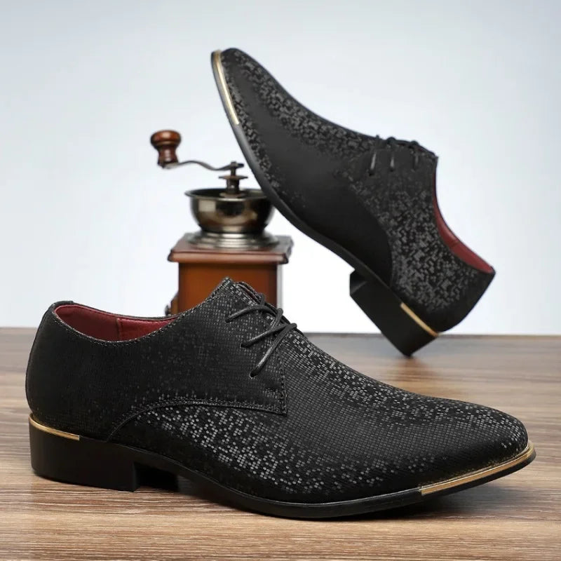 Men's Business Formal Leather Shoes – Black, Brown | Adult Sizes 40–48