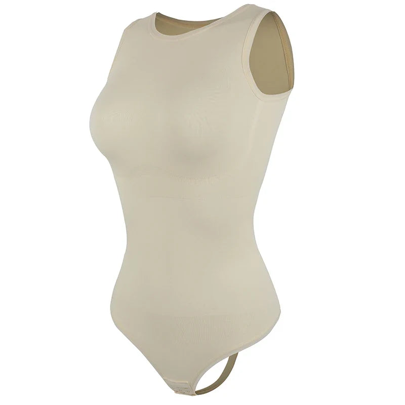 MISSMOLY Bodysuits Sexy Sleeveless Crew Neck Shapewear Thong for womens Waist Trainer Tanks Tops Slim Tummy Control Body Shaper