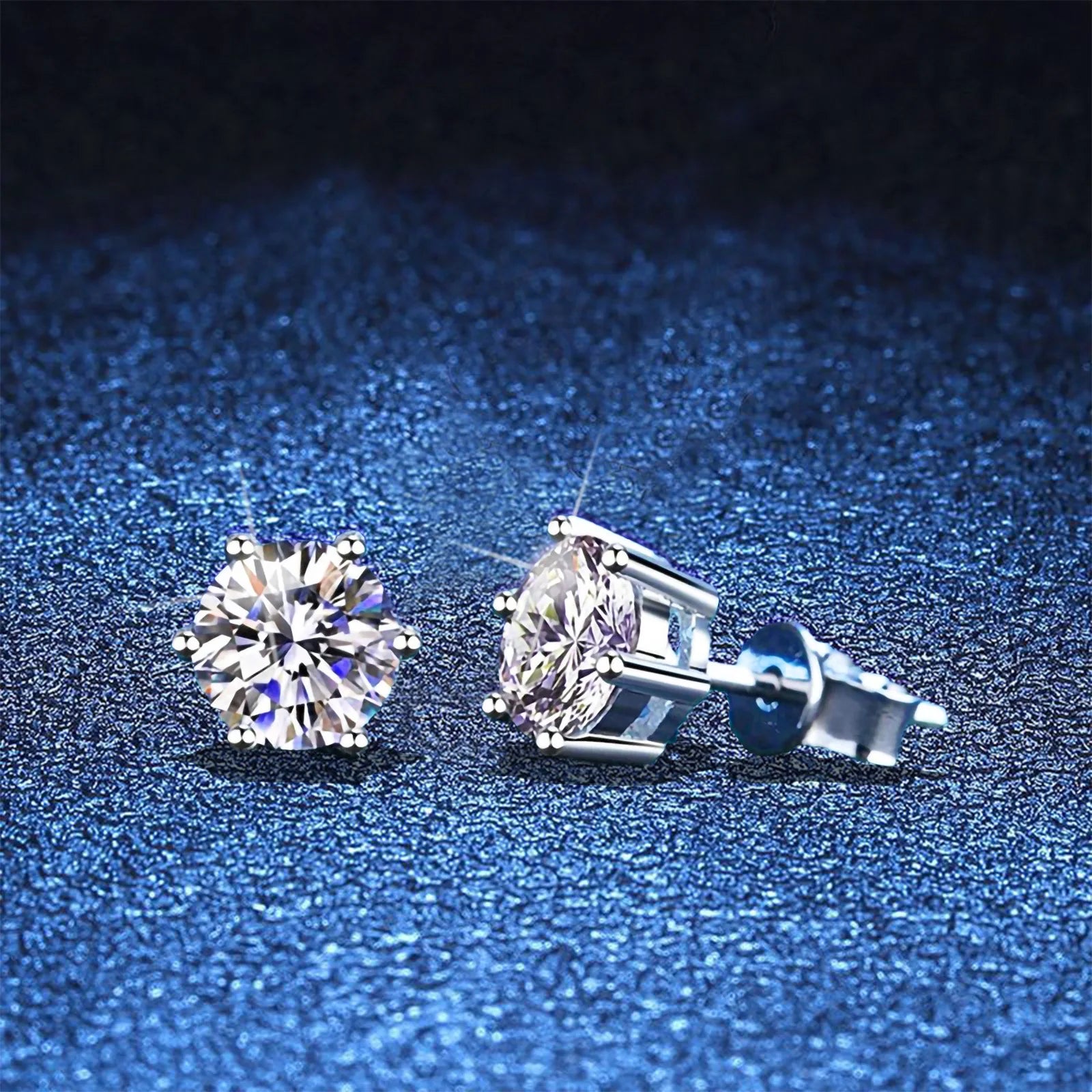 2ct 8mm Moissanite Earrings for Women Lab Grown Diamond Ear Studs 925 Sterling Silver Fine Jewelry Gift