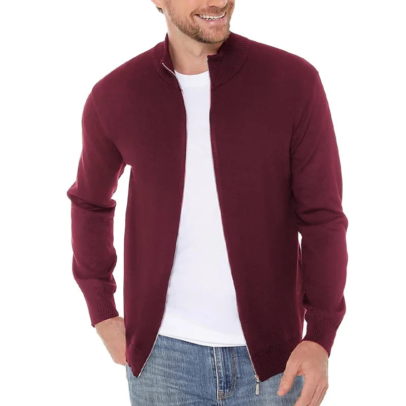 Animal Game Men's Zipper SweatCoats Casual Cardigan Sweaters Stand Cold Blouse Knitwear Winter Outdoor Jumper Warm Streetwear