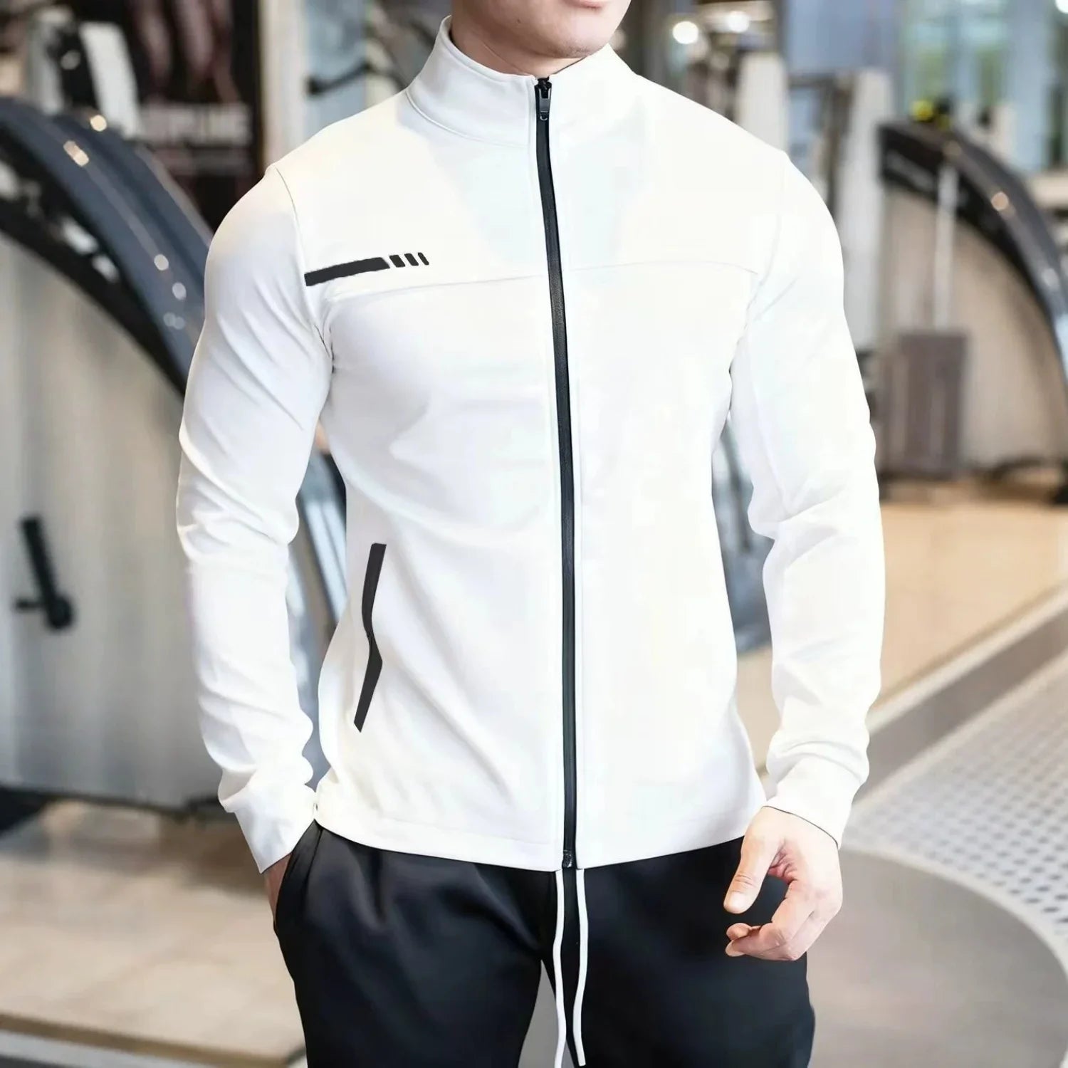 Mens Gym Fitness Tops Casual Jogging Sports Jacket Outdoor Workout Training Sweatshirt zipper Jacket Running Tights Men clothes