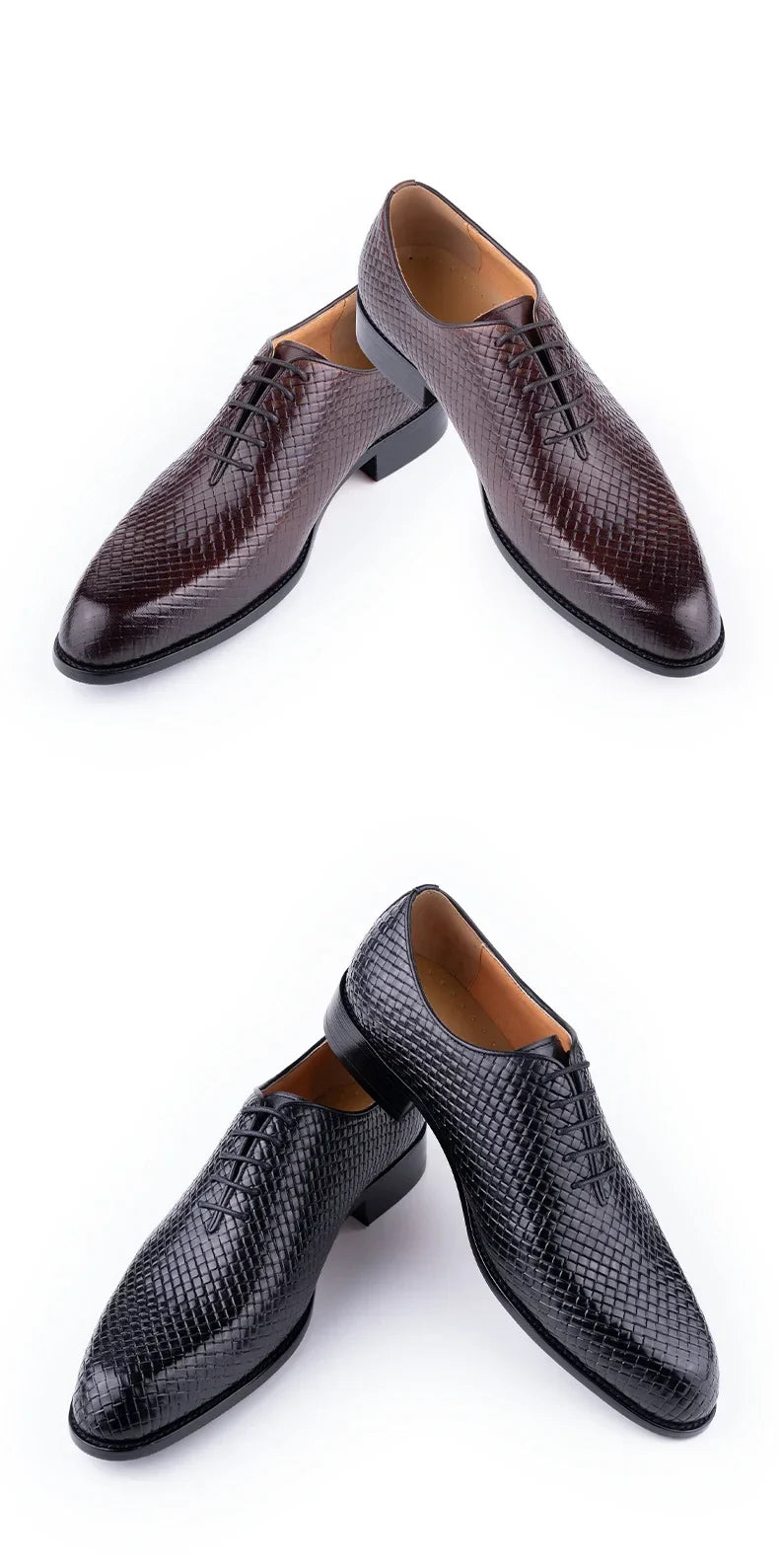 Luxury Genuine Leather Shoes Men Oxford Casual Business Office Shoes Comfortable Formal Lace Up Pointed Toe Dress Wedding Shoes