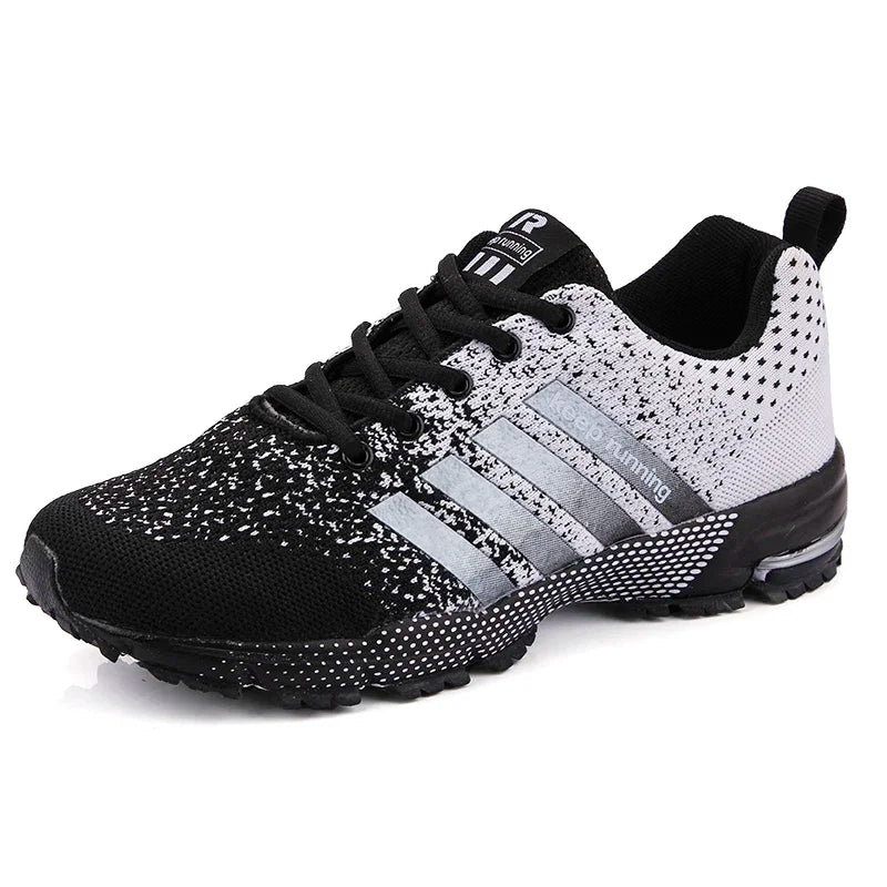 Men's and women's flying mesh surface spring summer breathable casual sports shoes flat vulcanized couple running big size48