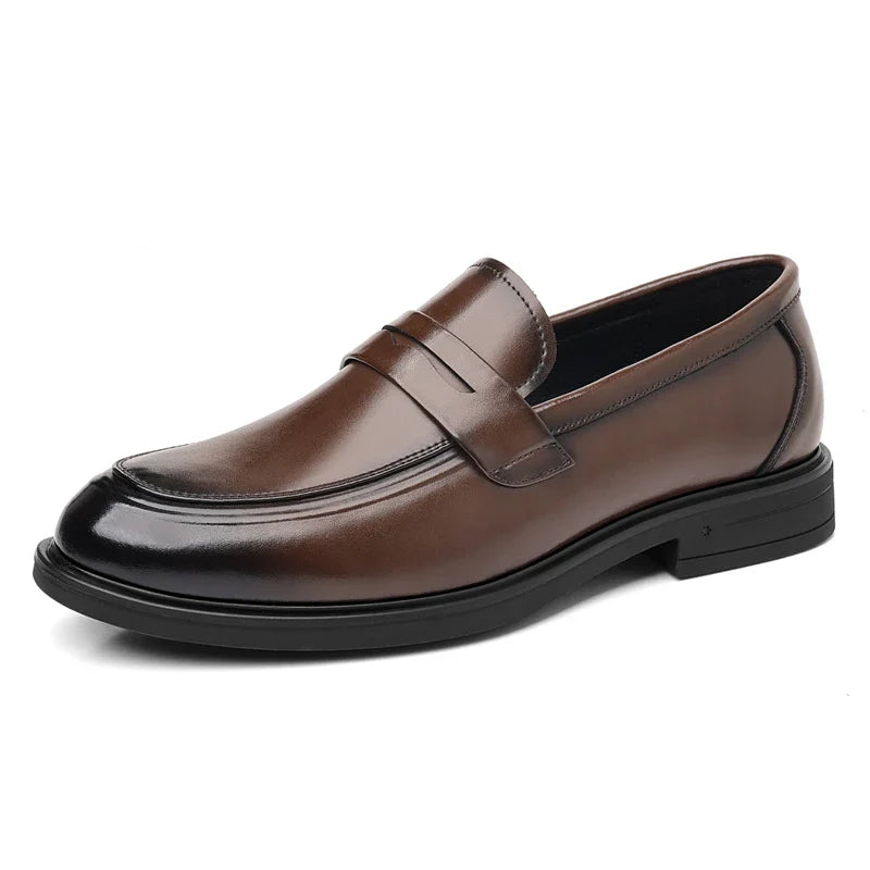 Men's Formal Leather Loafers Italian Style Slip-on  Stylish Elegant Business Shoes Comfortable Lightweight Office Dress Shoes
