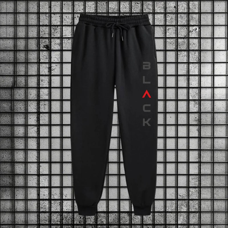 2025 New Arrival Men's Tracksuit Black Letter Print Sweatshirt + Pants Urban Causal Fashion Sportswear Fall/winter Sports Suit