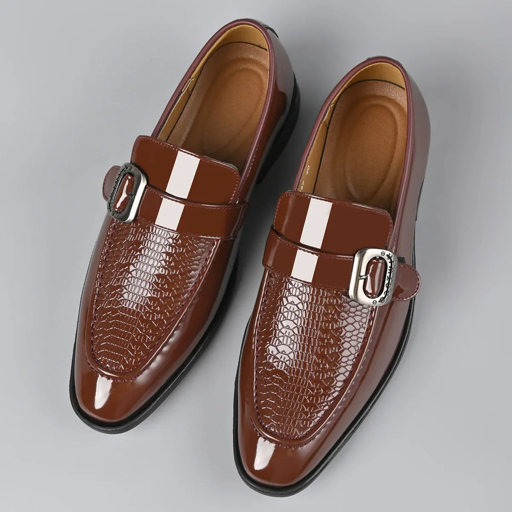 Party Wedding Oxford Footwear New Arrival Leather Men Casual Shoes Office Work Business Shoes Pointed Toe Loafers Brogue Shoes