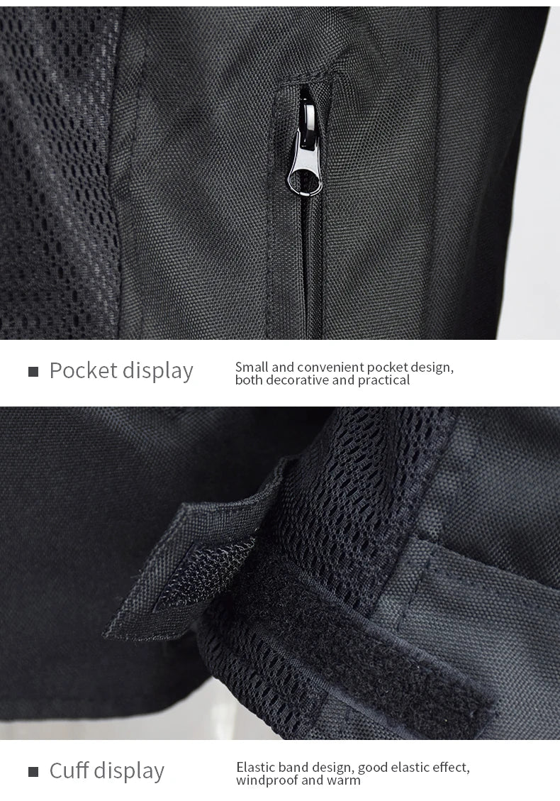 Summer Men Motorcycle Jacket Motocross Protective Gear Jacket Coat Male Racing Reflective Oxford Clothing Motorbike Jacket