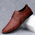 Fashion Simple Mens Oxford Shoes Breathable Male Business Footwear Handmade Formal Dress Shoes Genuine Leather Men Casual Shoes