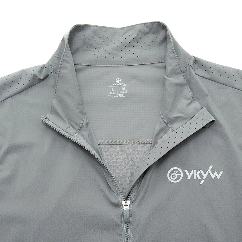 Men Windproof Waterproof Long Sleeve Cycling Jacket YKK Double Zipper Breathable MTB Bike Clothing Tops Pro Team Jersey