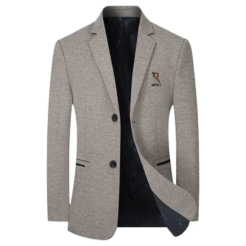 TFETTERS Brand 2026 Spring Business Blazer for Men Solid Autumn Casual Men's Jacket Blazer Fashion Single Breasted Suits Mens