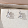 Cute Heart Cut 3CTTW All Moissanite Stud Earrings for Women 925 Sterling Silver Sparkling Diamond Ear Jewelry Plated 18K