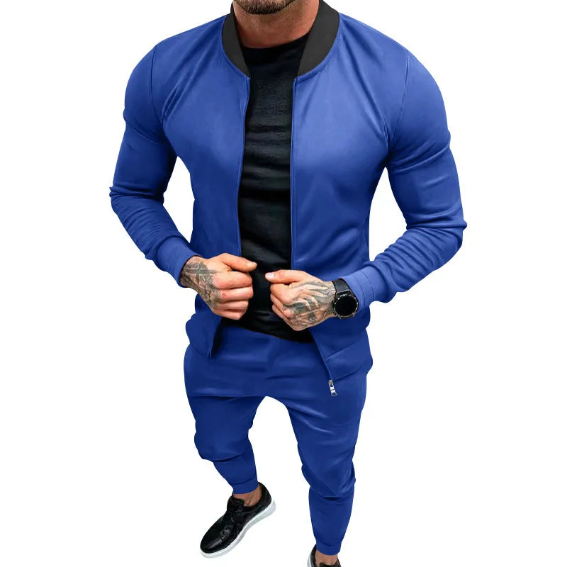 2025 Men's Fitness Sports Style Outdoor Casual Zipper Set In Stock