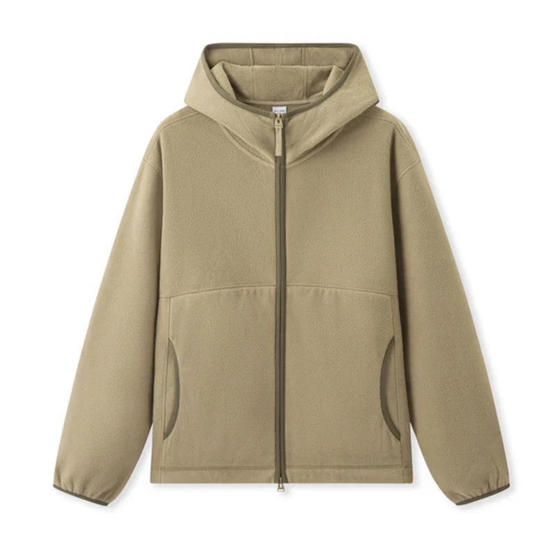Jacket Men Antistatic Polar Fleece 2024 New Winter Furry Coat Loose Hooded Winter Wear Versatile Couple Style Jacket
